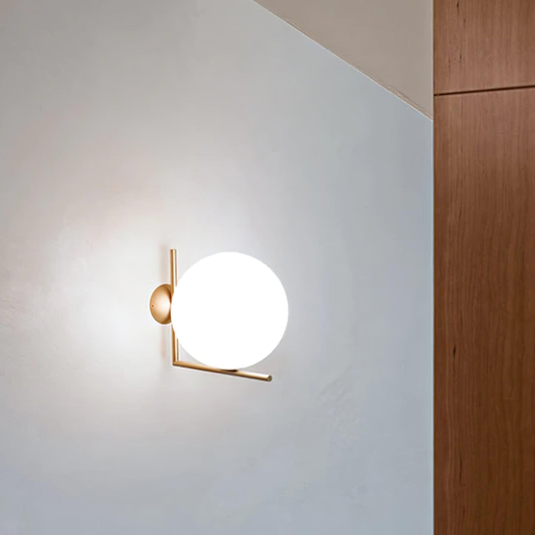 Blåst Glas Opal Glas Vägglampa