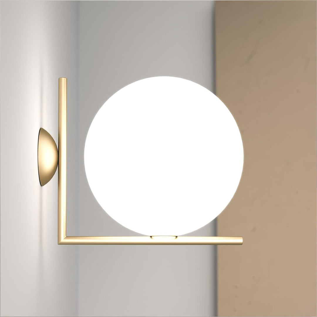 Blåst Glas Opal Glas Vägglampa