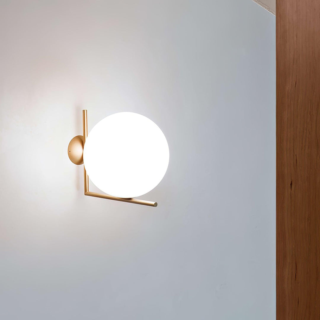 Blåst Glas Opal Glas Vägglampa