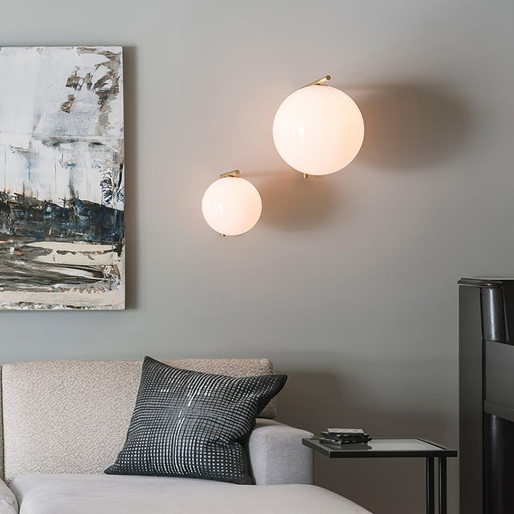 Blåst Glas Opal Glas Vägglampa