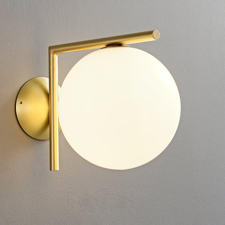 Blåst Glas Opal Glas Vägglampa