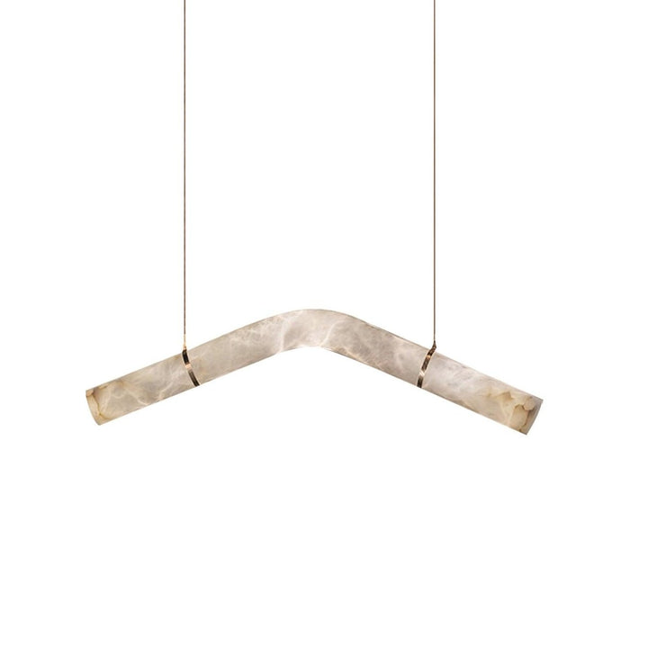 Strömlinjeformad Alabaster Pendellampa
