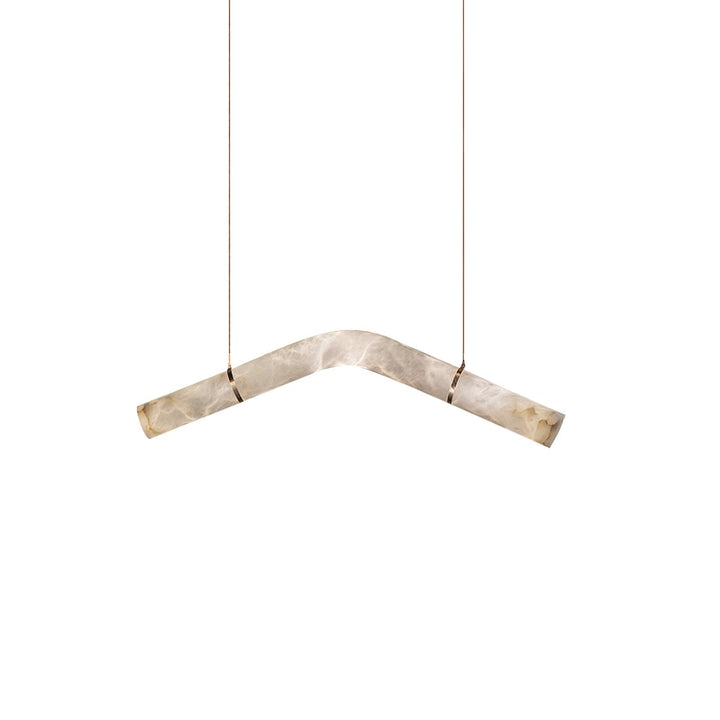 Strömlinjeformad Alabaster Pendellampa