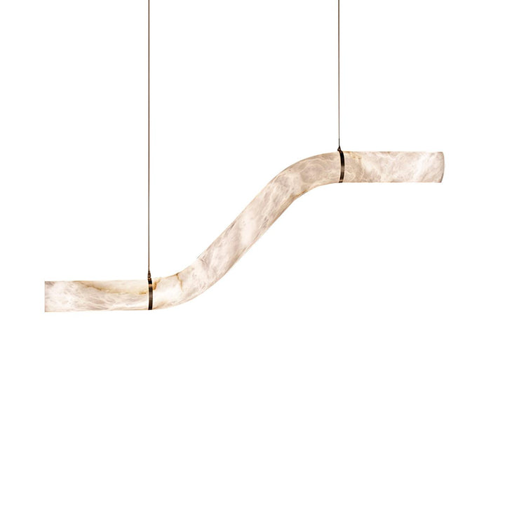 Strömlinjeformad Alabaster Pendellampa