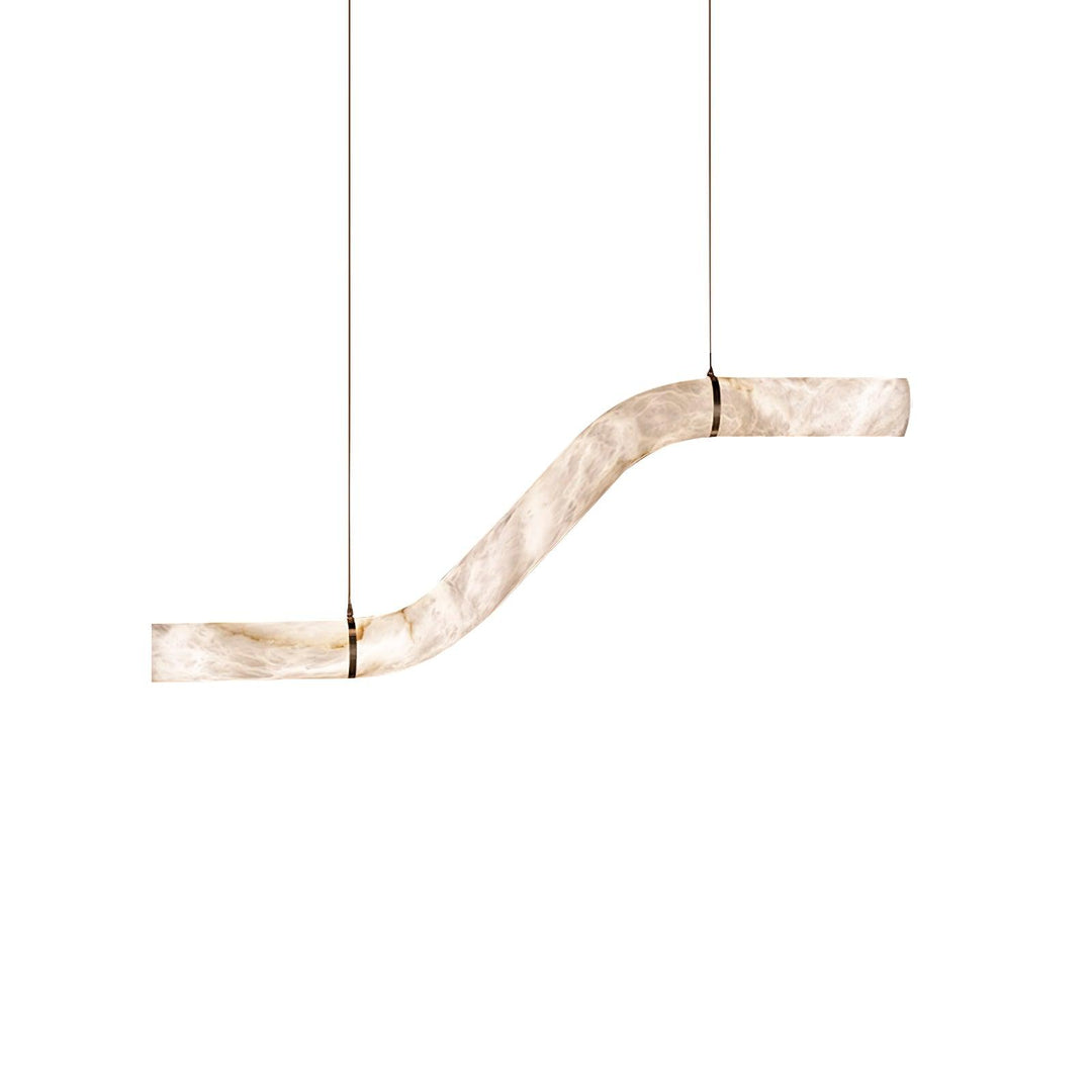 Strömlinjeformad Alabaster Pendellampa