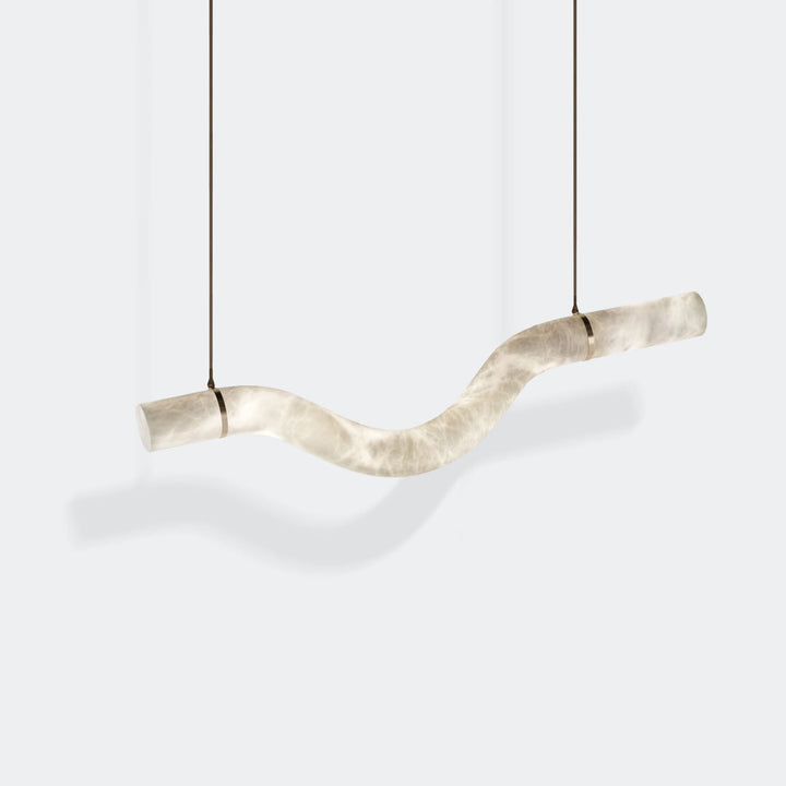Strömlinjeformad Alabaster Pendellampa