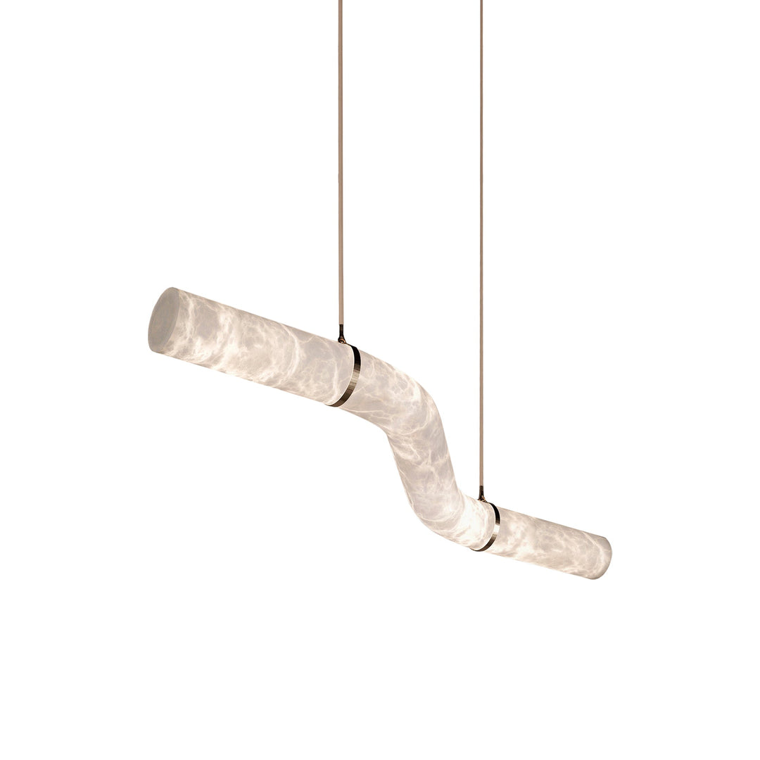 Strömlinjeformad Alabaster Pendellampa