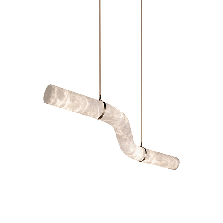 Strömlinjeformad Alabaster Pendellampa