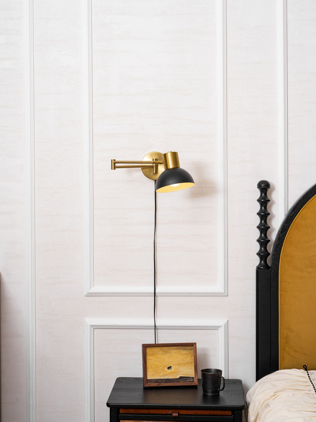 Justerbar Arm Plug In Vägglampa