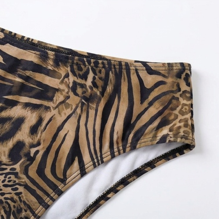 Lunavia – Kobiecy bikini w leopardmönster z głębokim urringning