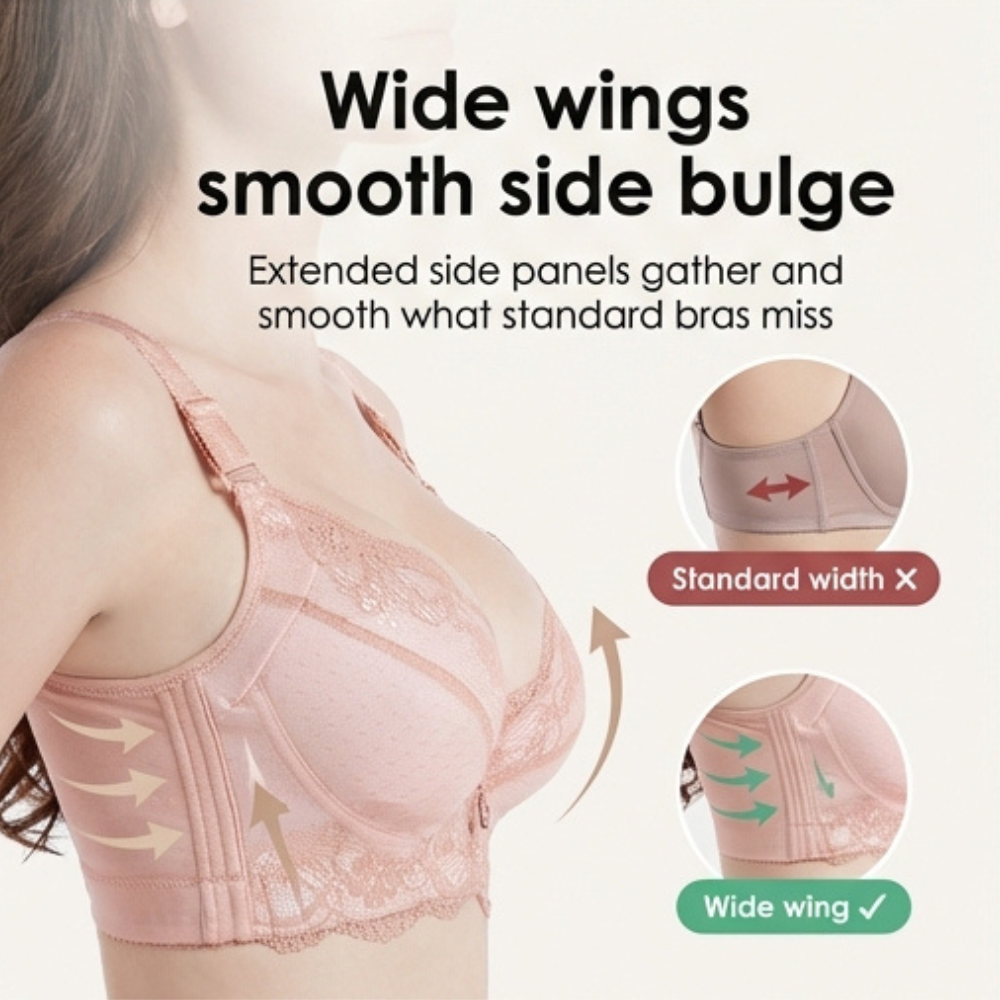 Florelle – Bh Push-Up z Spets för kvinnor z Wygładzającymi Skrzydełkami