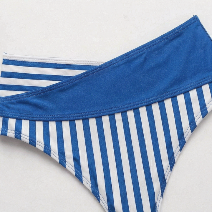 Marivela – Set bikini med hög midja i framtill zapinanym på krzyż för kvinnor