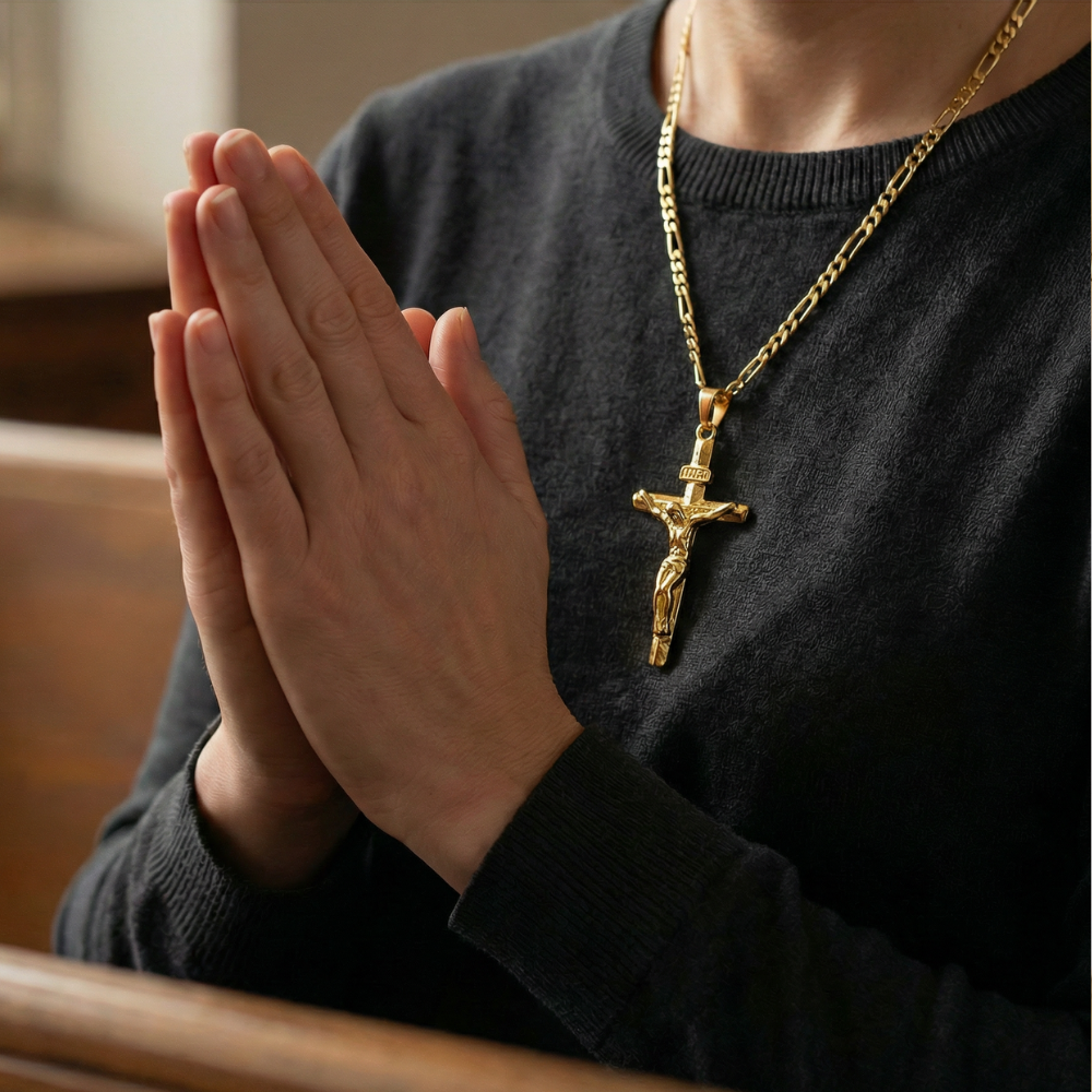 Sancta – Modern Halsband z Krucyfiksem