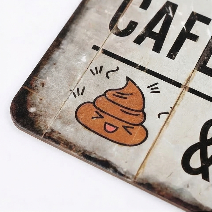 Splitline - Vintage Metall Bathroom Humor Sign