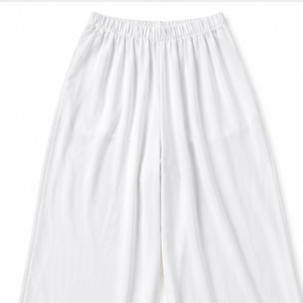 Draperie – Set byxor szerokich z asymetrycznym wierzchem z szyfonu