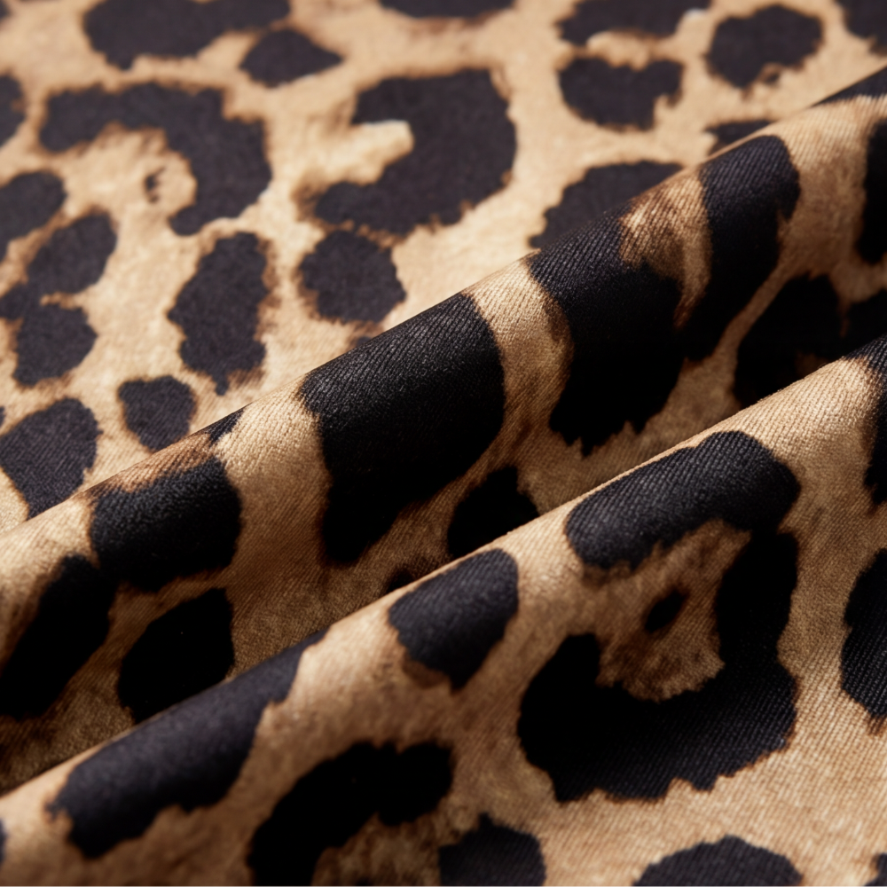 Luxora – Klänning midi w leopardmönster