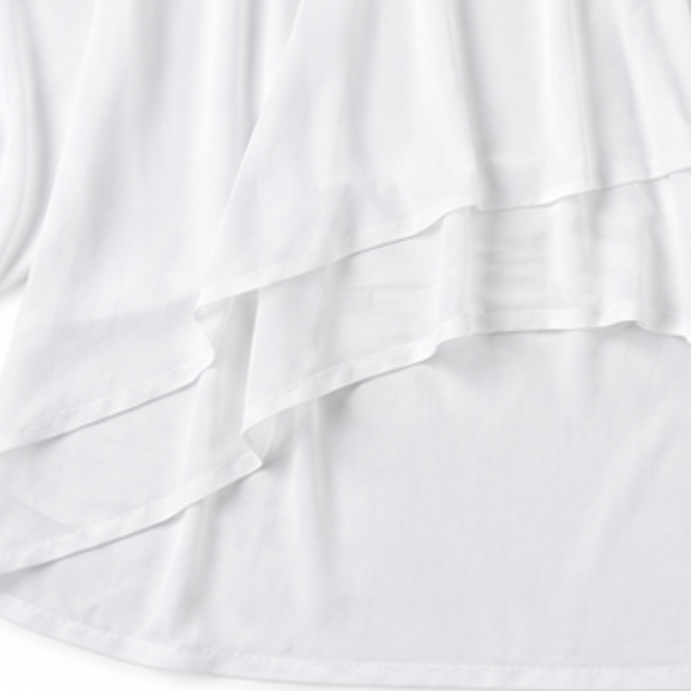 Draperie – Set byxor szerokich z asymetrycznym wierzchem z szyfonu