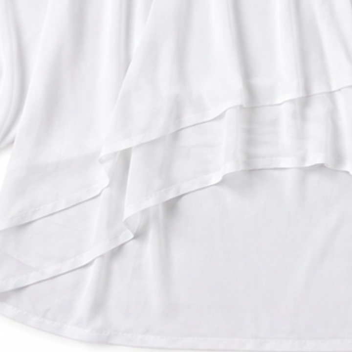 Draperie – Set byxor szerokich z asymetrycznym wierzchem z szyfonu