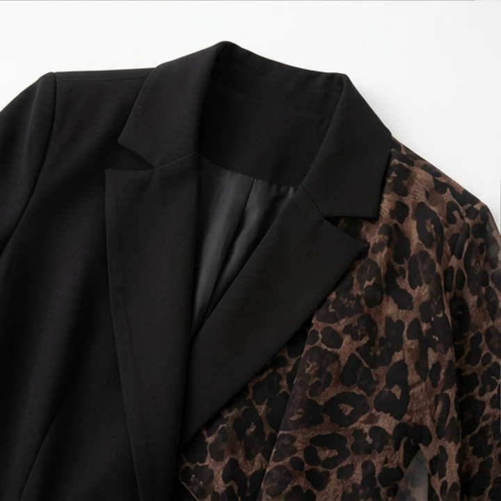 Selvana – Set żakietu i byxor w leopardmönster
