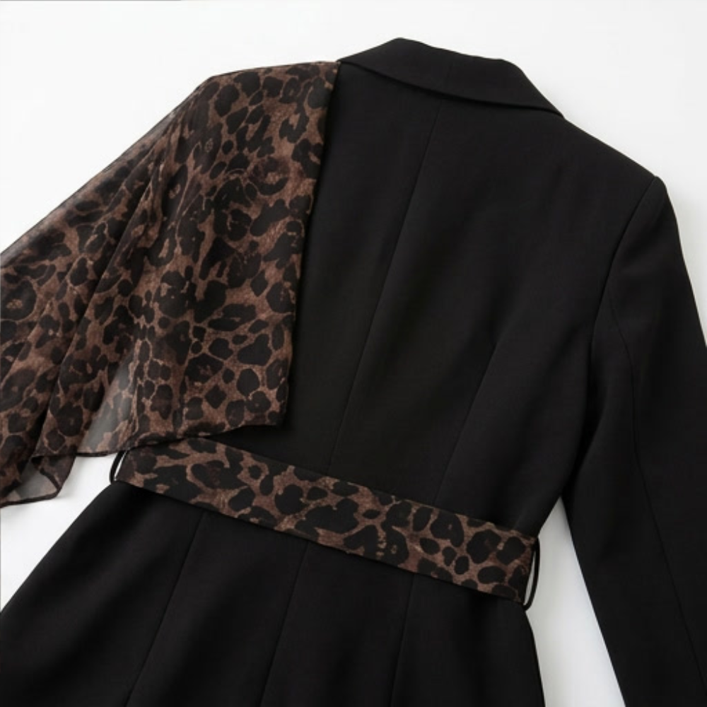Selvana – Set żakietu i byxor w leopardmönster