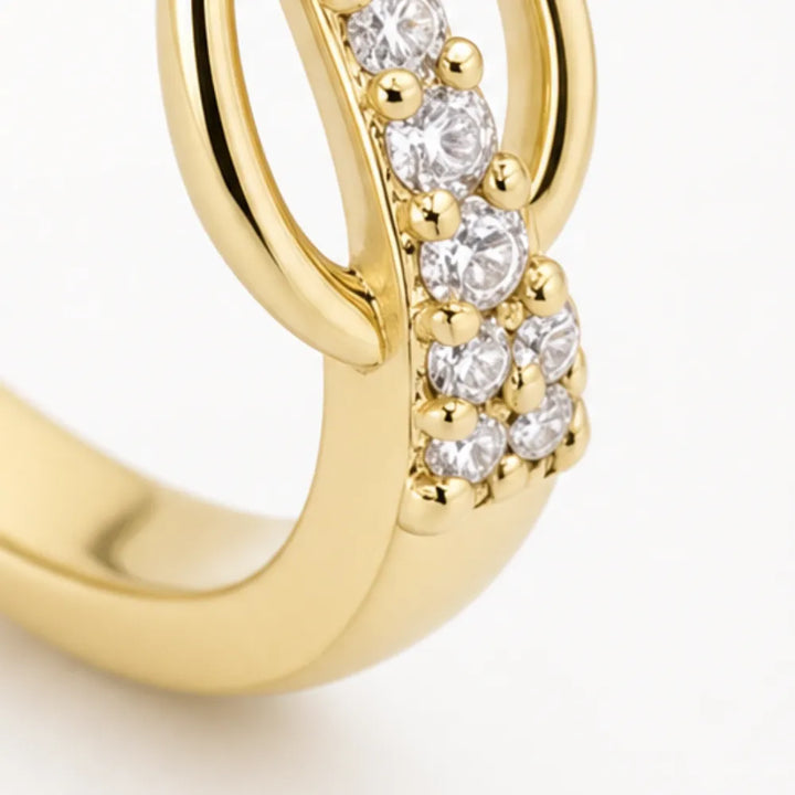 Graceloop – Ring Mobius z kamieniami Pavé, Guld eller Silver