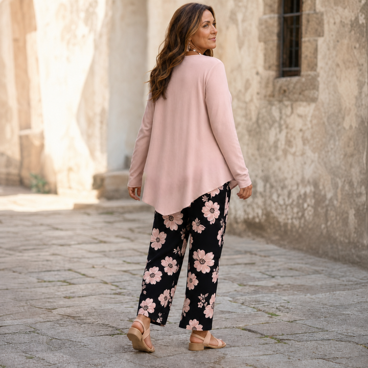 Wearbella – Dwuwarstwowy Lös Top i Blommig Set z Vida ben