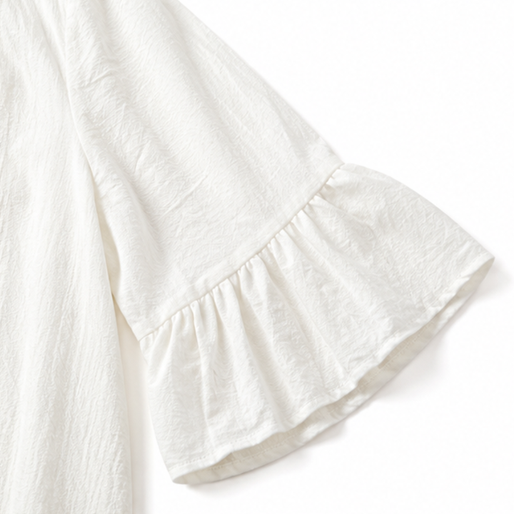 Wearbella – Klänning midi z urringning w v-ringning i falbanami