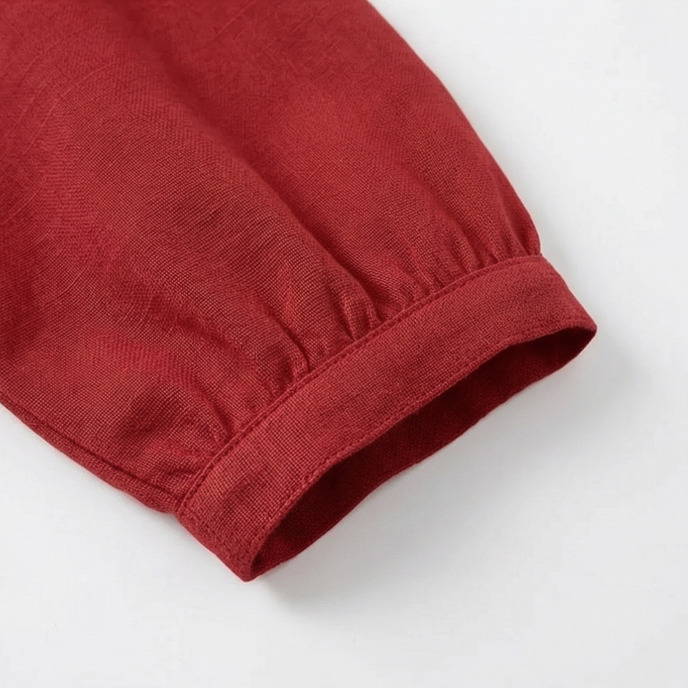 Collaré – Blus z retro kołnierzykiem Peter Pan på knappar