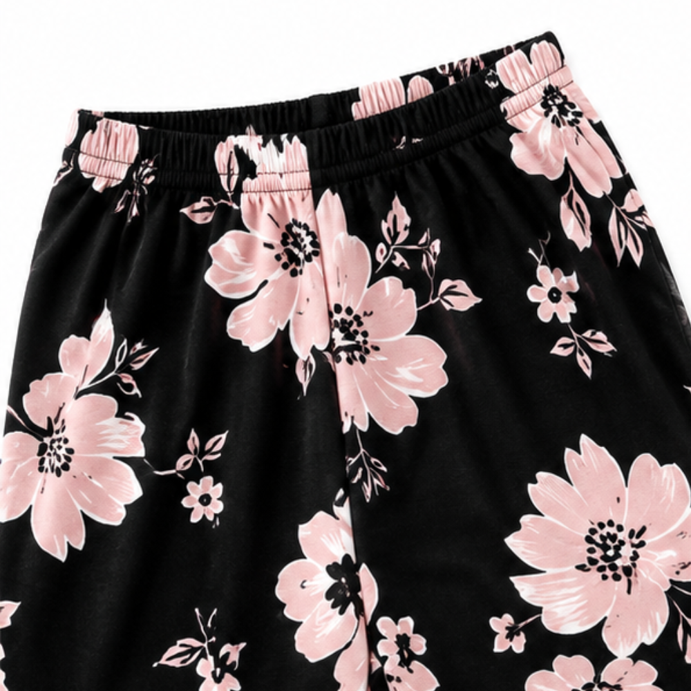 Wearbella – Set z podwójną warstwą: top i kwieciste byxor breda