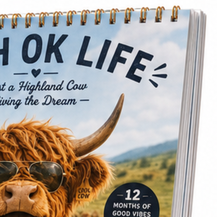 Mootsy – Kalendarz Vägg z Highland Cow på 2027 rok