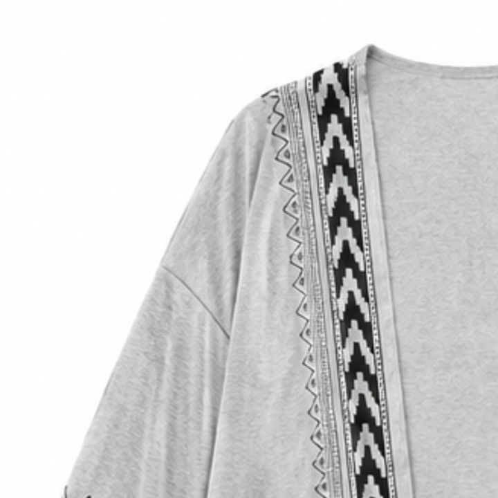Wearbella – Kofta z otwartym przodem w retro geometryczny mönster
