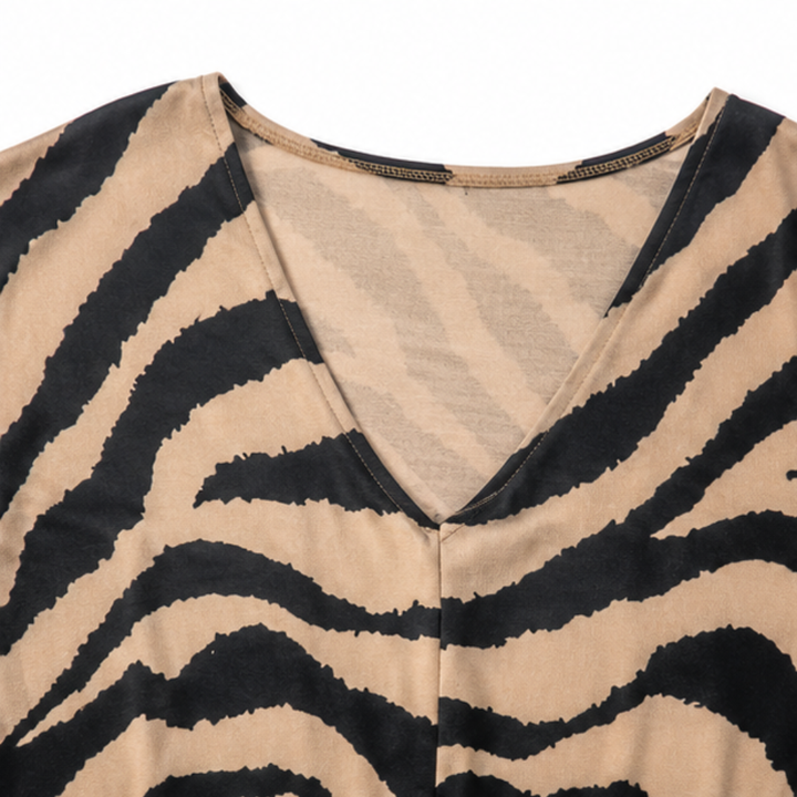 Blus z wiązaniem på przodzie – mönster zebra