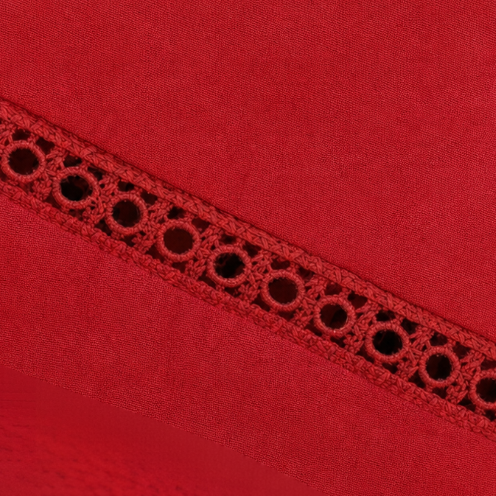 Belvora – Blus z Lantern Sleeve i urringning w v-ringning