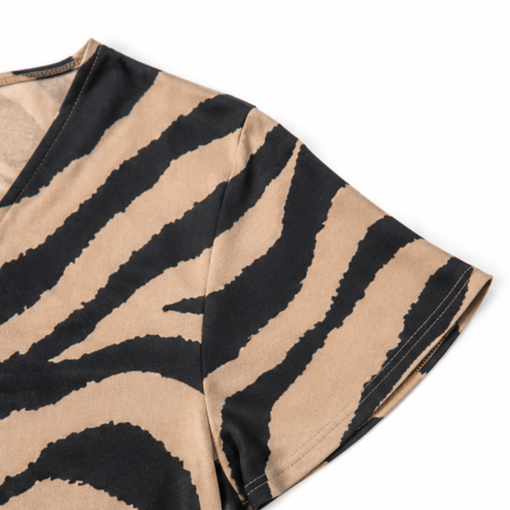 Blus z wiązaniem på przodzie – mönster zebra