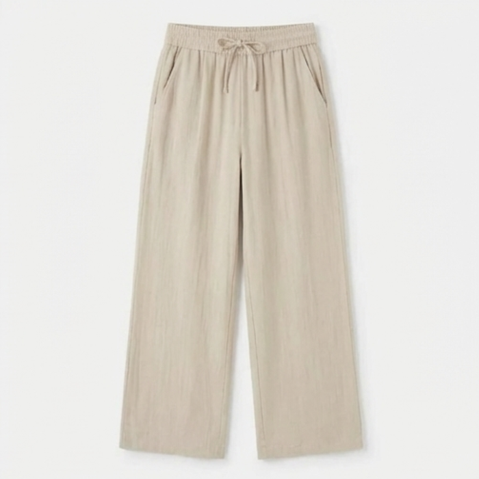 Linara – Byxor dam z vida ben w utseende lnu z snöre