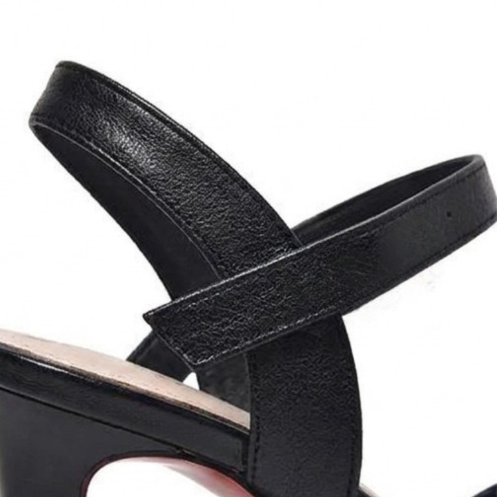 Floriva – Blommiga Sandaler med klack z Wycięciami