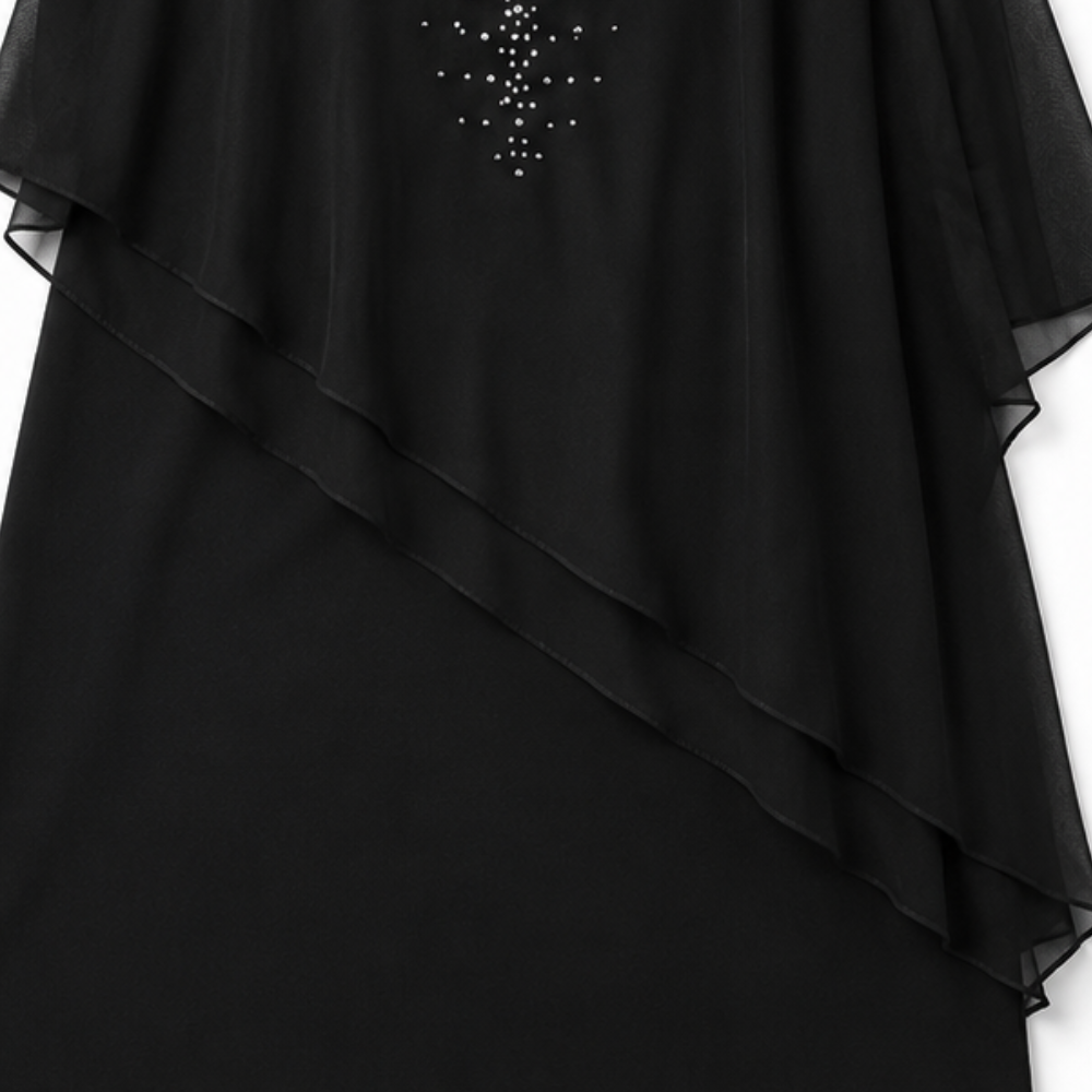 Wearbella – Klänning z peleryną, som omija kłopoty z szalem