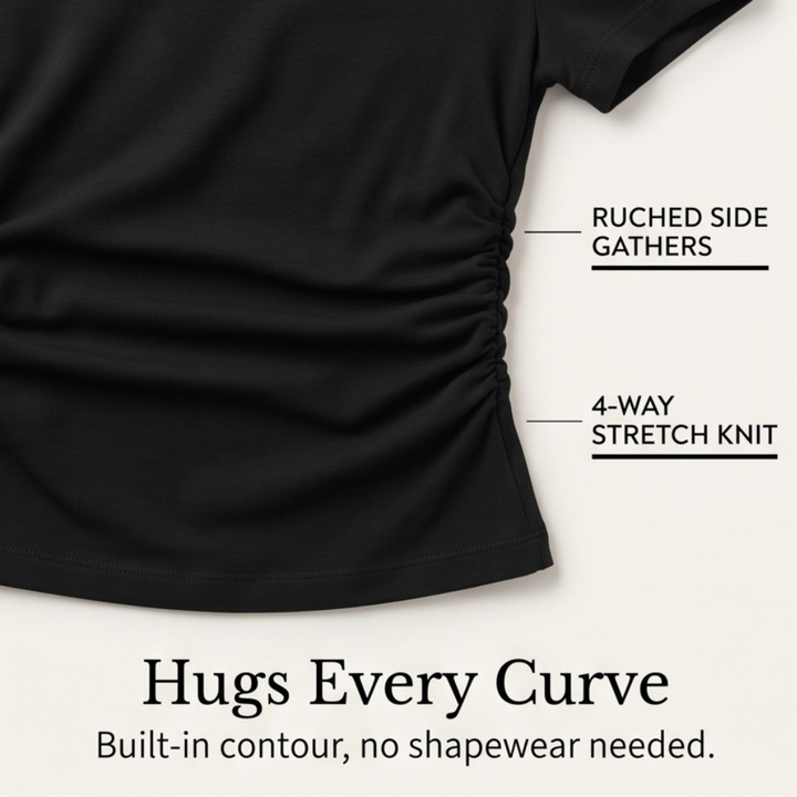 Velora – Dam blus slim-fit utan ramiączek