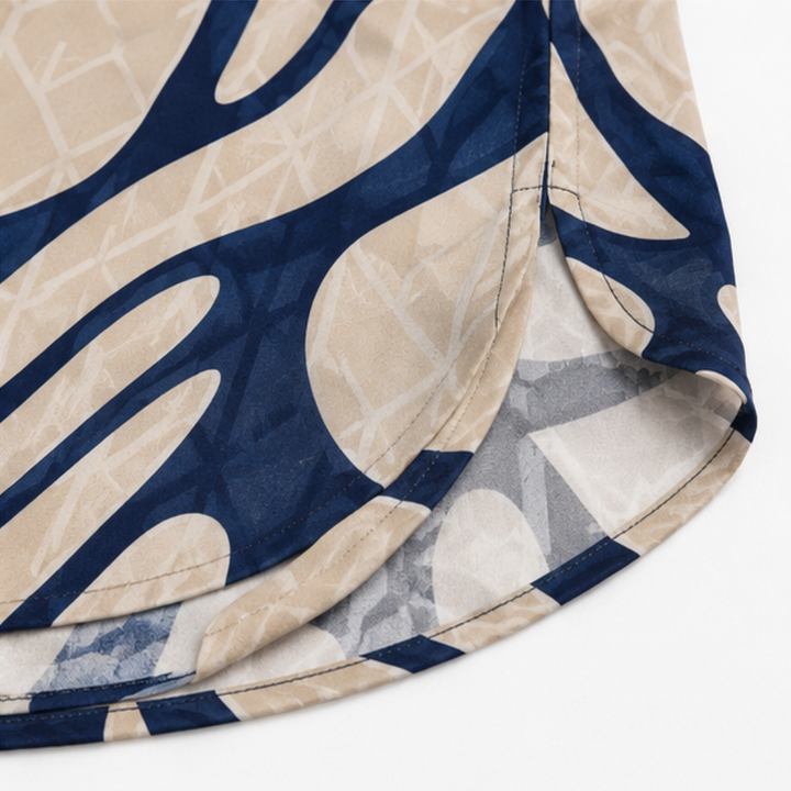 Easewear – Geometryczna Midi Klänning, Som Obejmuje, A Inte Sitter