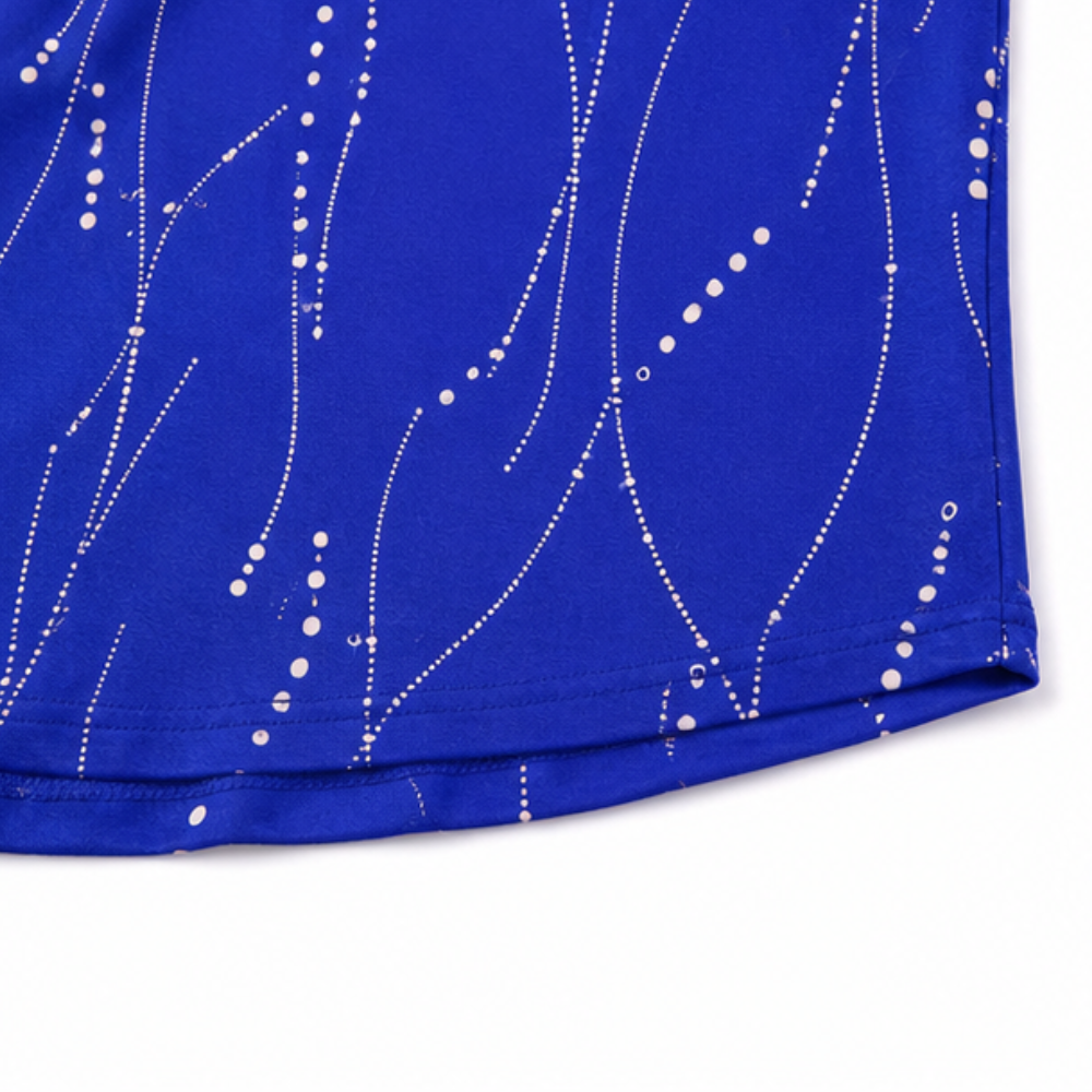 Vivelyn – Blus V-Neck z Wymiarowym Printem
