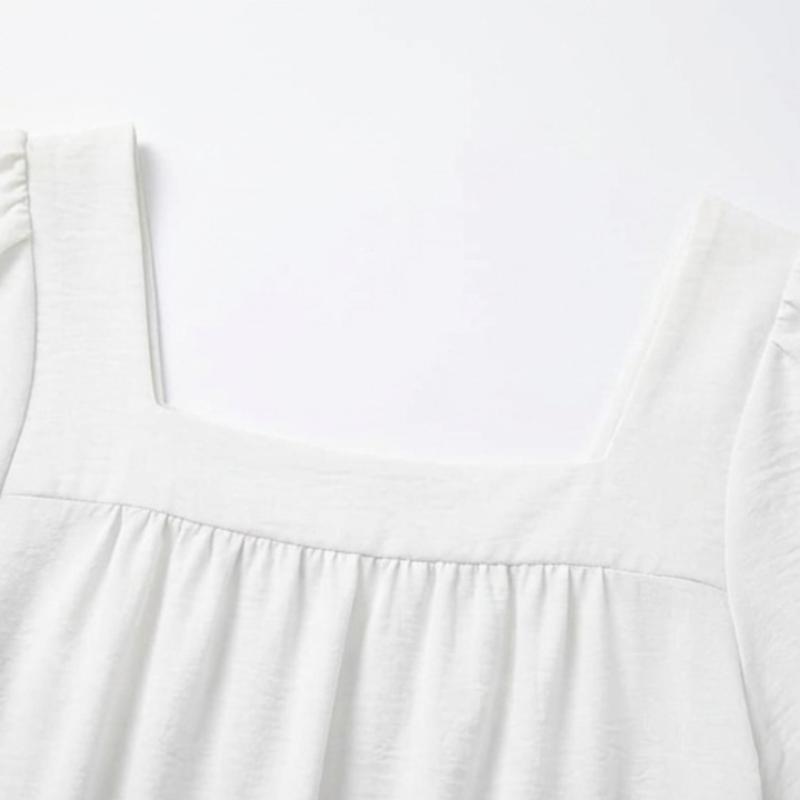 Florelle – Blus dam z kwadratowym urringning i falbanami