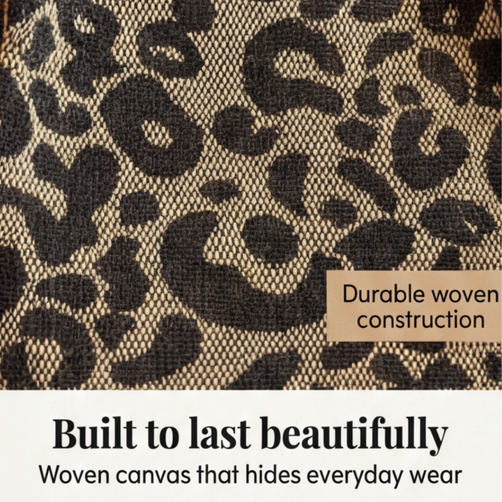 Lynxe - Väska w leopardmönster z detaljer kedja