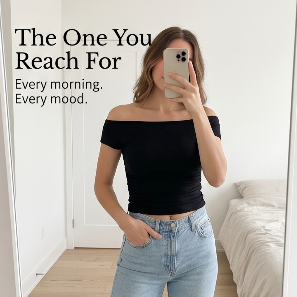 Velora – Dam blus slim-fit utan ramiączek
