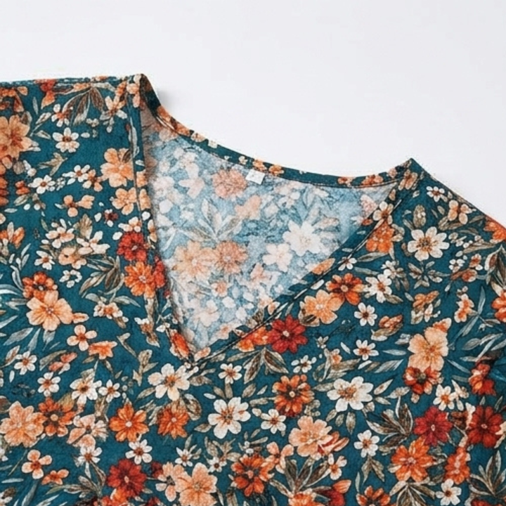 Florelle – Kobieca Blommig Klänning Midi