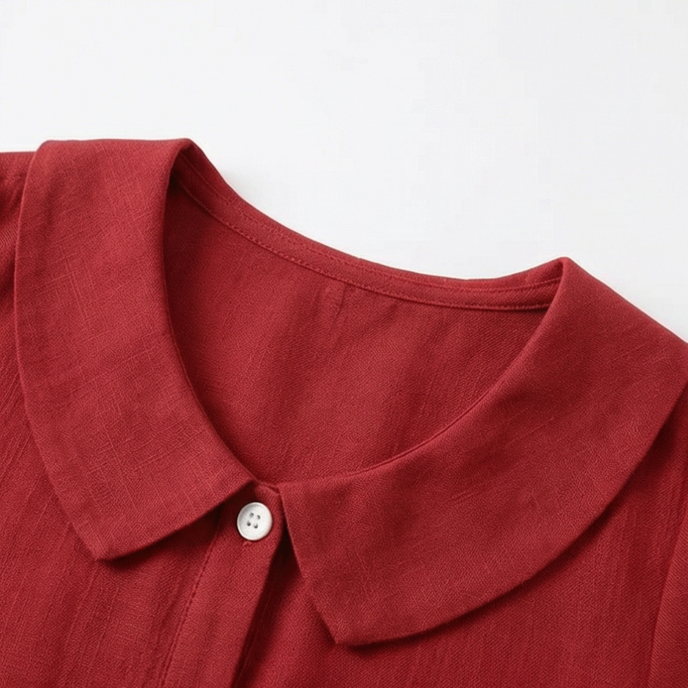Collaré – Blus z retro kołnierzykiem Peter Pan på knappar