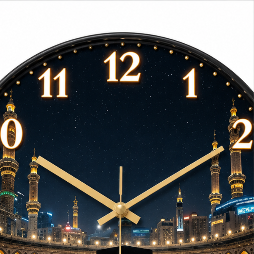 Quietwall – Klocka Vägg Kaaba Svart i Guld