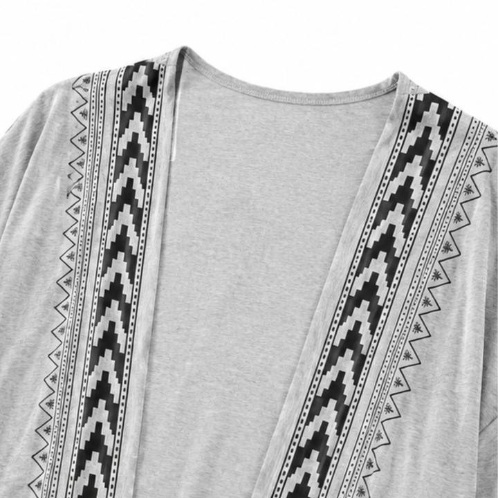 Wearbella – Kofta z otwartym przodem w retro geometryczny mönster