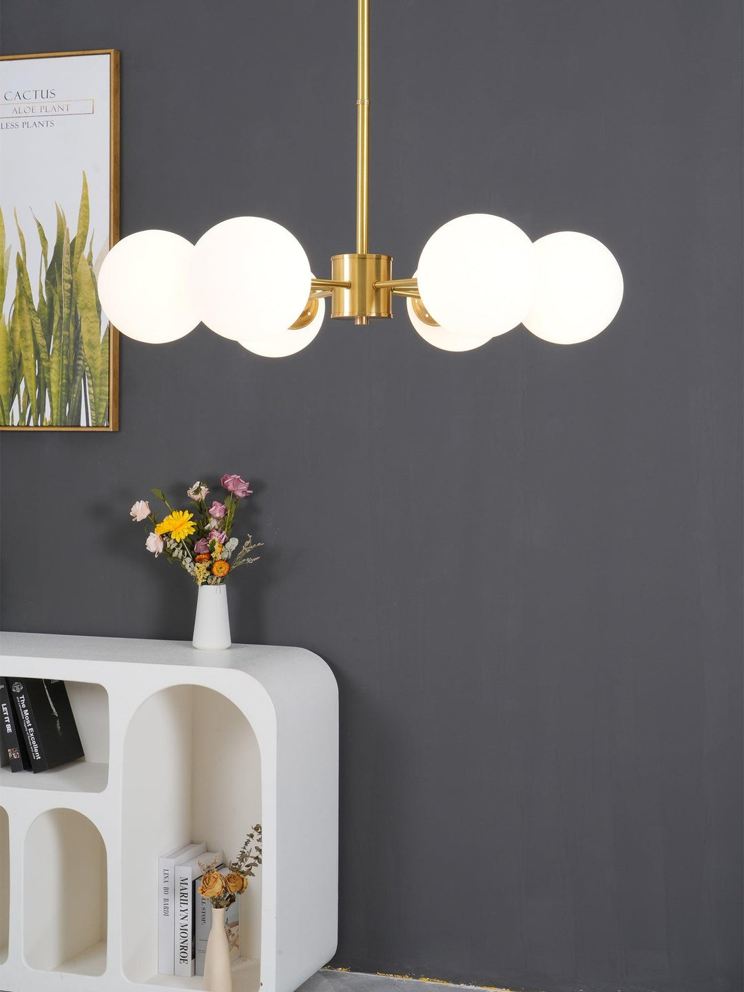 Marlowe Opal Globe Kandelaber