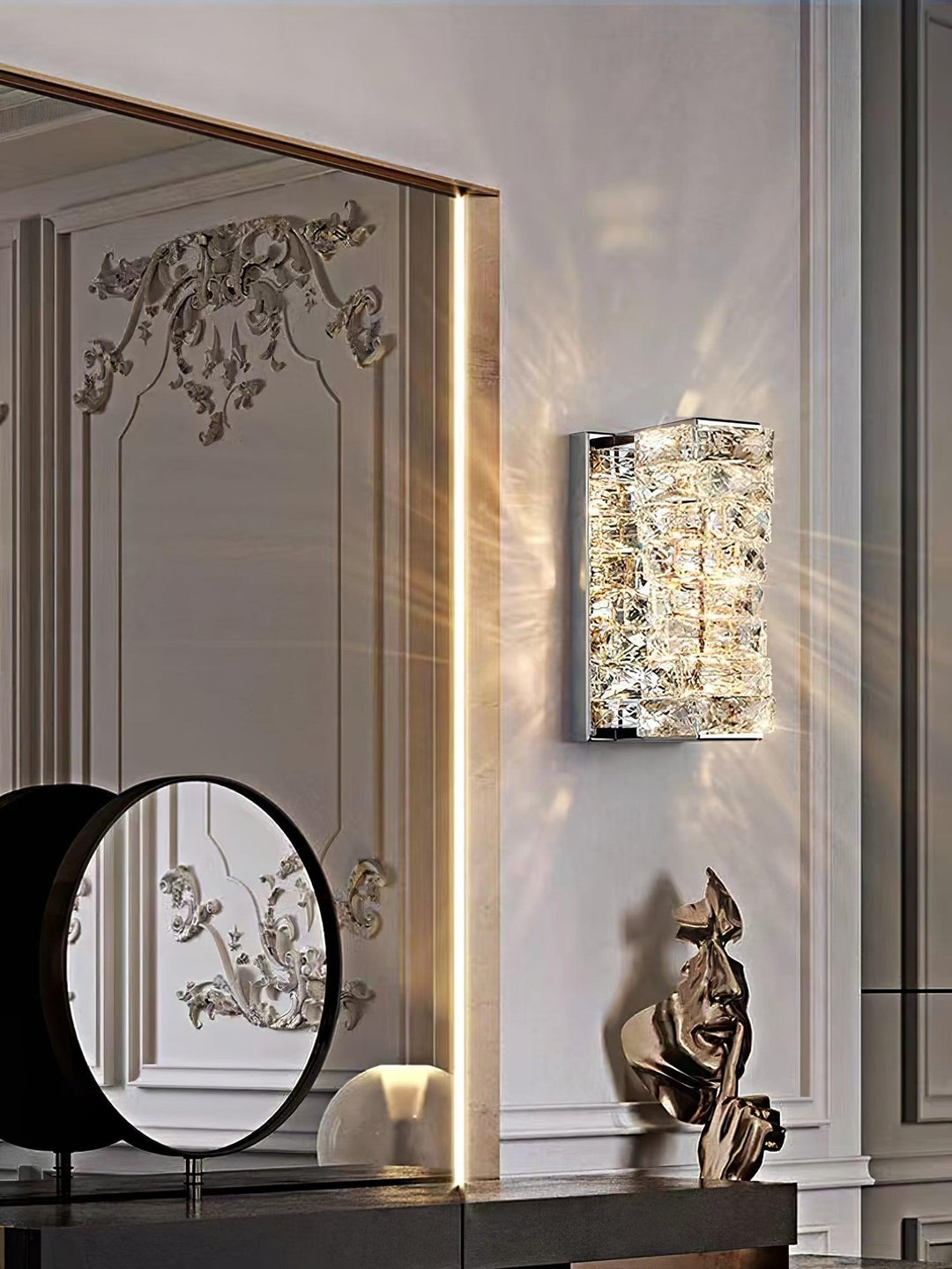 Laminat Kristall Vägglampa
