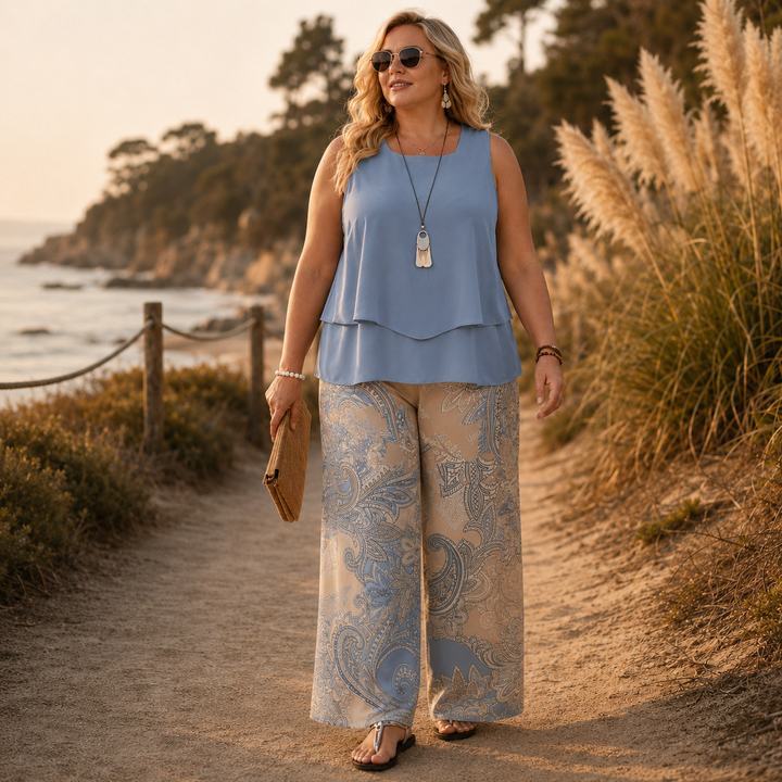 Sereluna – Set w stilu paisley w storlekze plus